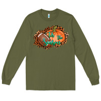 Army Green tis the season football pumpkin Long Sleeve Tee - AdoDesignShop