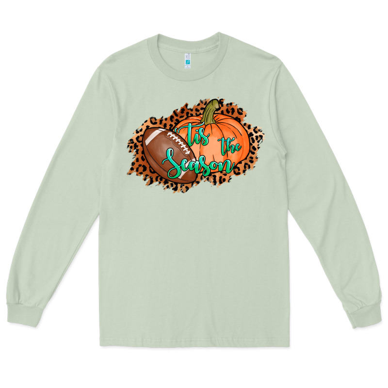 Tis The Season Football Pumpkin Long Sleeve Tee by AdoDesignShop | Teevron