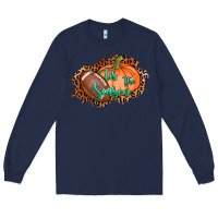 Navy tis the season football pumpkin Long Sleeve Tee - AdoDesignShop