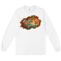 White tis the season football pumpkin Long Sleeve Tee - AdoDesignShop