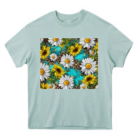 Arona western daisy and sunflower Heavy Core Tee - RanaPortraitStore