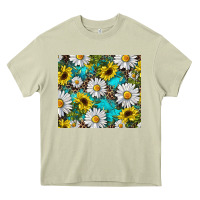 Mossy western daisy and sunflower Heavy Core Tee - RanaPortraitStore