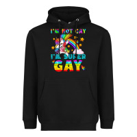 Black LGBTQ I'm Not Gay I'm Super Gay Heavyweight Hoodie - BundleAndBundleShop