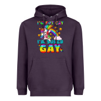 Plum LGBTQ I'm Not Gay I'm Super Gay Heavyweight Hoodie - BundleAndBundleShop