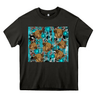 Asphalt western aztec highland cow Heavy Core Tee - RanaPortraitStore