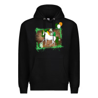 Black Unicorn Dabbing with Shamrock for St. Patricks Day Premium Hoodie - Bettercallsaul