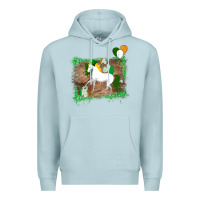 Blue Mist Unicorn Dabbing with Shamrock for St. Patricks Day Premium Hoodie - Bettercallsaul