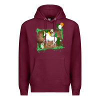 Burgundy Unicorn Dabbing with Shamrock for St. Patricks Day Premium Hoodie - Bettercallsaul