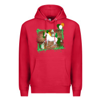 Cardinal Unicorn Dabbing with Shamrock for St. Patricks Day Premium Hoodie - Bettercallsaul
