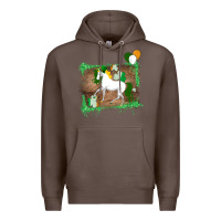 Coffee Unicorn Dabbing with Shamrock for St. Patricks Day Premium Hoodie - Bettercallsaul