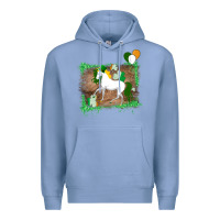 Colony Blue Unicorn Dabbing with Shamrock for St. Patricks Day Premium Hoodie - Bettercallsaul