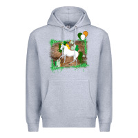 Heather Grey Unicorn Dabbing with Shamrock for St. Patricks Day Premium Hoodie - Bettercallsaul
