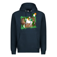 Navy Unicorn Dabbing with Shamrock for St. Patricks Day Premium Hoodie - Bettercallsaul