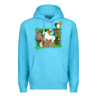 Ocean Blue Unicorn Dabbing with Shamrock for St. Patricks Day Premium Hoodie - Bettercallsaul