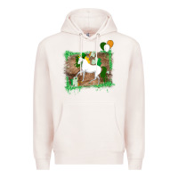 Pale Pink Unicorn Dabbing with Shamrock for St. Patricks Day Premium Hoodie - Bettercallsaul