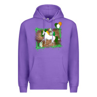 Purple Unicorn Dabbing with Shamrock for St. Patricks Day Premium Hoodie - Bettercallsaul
