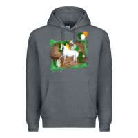 Rock Unicorn Dabbing with Shamrock for St. Patricks Day Premium Hoodie - Bettercallsaul