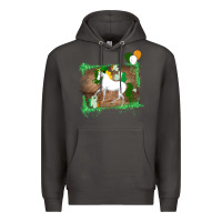 Smoke Unicorn Dabbing with Shamrock for St. Patricks Day Premium Hoodie - Bettercallsaul