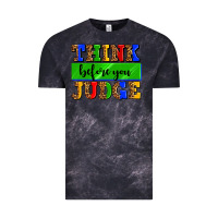 Cloud Black think before you judge Vintage Tee - AdoDesignShop