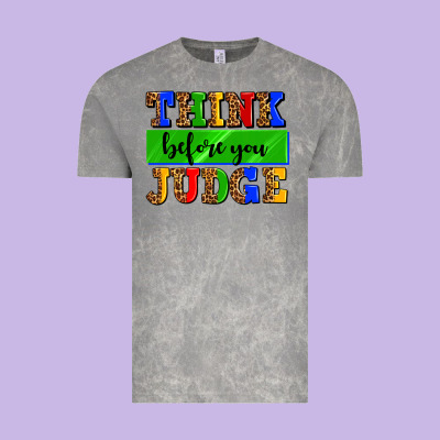 Think Before You Judge Vintage Tee Designed By Adodesignshop