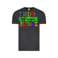 Vintage Black think before you judge Vintage Tee - AdoDesignShop