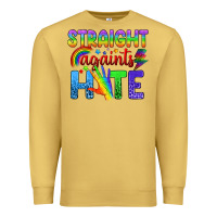 Antique Gold Straight Againts Hate Premium Sweatshirt - BundleAndBundleShop