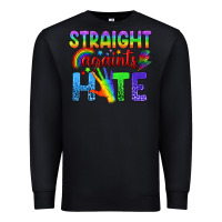 Black Straight Againts Hate Premium Sweatshirt - BundleAndBundleShop