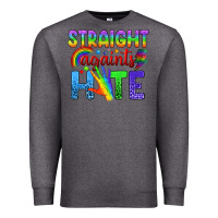 Charcoal Heather Straight Againts Hate Premium Sweatshirt - BundleAndBundleShop