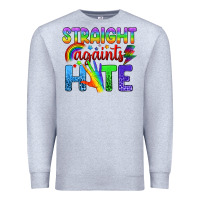 Heather Grey Straight Againts Hate Premium Sweatshirt - BundleAndBundleShop