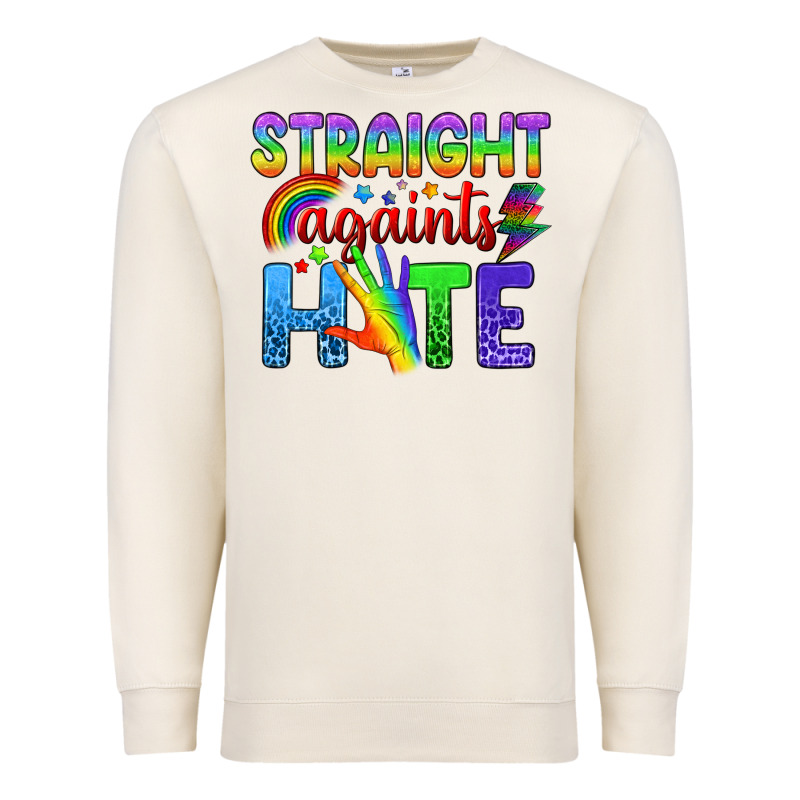 Straight Againts Hate Premium Sweatshirt by BundleAndBundleShop | Teevron