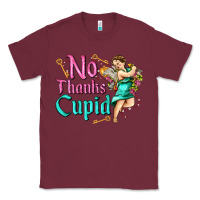 Burgundy no thanks cupid Classic Tee - AdoDesignShop