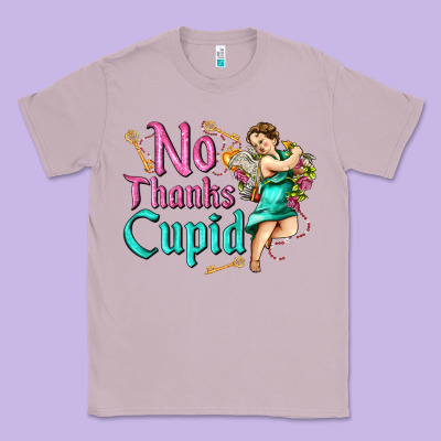 No Thanks Cupid Classic Tee Designed By Adodesignshop