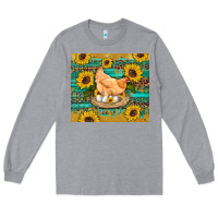 Heather Grey western farm chicken coop animals sunflowers leopard turquoise wooden Long Sleeve Tee - Artiststas