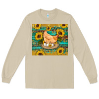 Mushroom western farm chicken coop animals sunflowers leopard turquoise wooden Long Sleeve Tee - Artiststas
