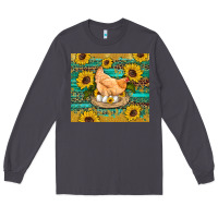 Smoke western farm chicken coop animals sunflowers leopard turquoise wooden Long Sleeve Tee - Artiststas