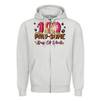 Dove Grey 100 paw some days of school Zipper Hoodie - MaliasSmallBusiness