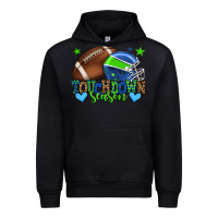 Black Touchdown season American football green and blue Urban Hoodie - HowdyJamesFarm