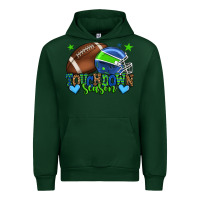 Forest Green Touchdown season American football green and blue Urban Hoodie - HowdyJamesFarm