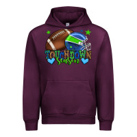Mauve Wine Touchdown season American football green and blue Urban Hoodie - HowdyJamesFarm