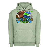 Pigment Oil Green Touchdown season American football green and blue Urban Hoodie - HowdyJamesFarm