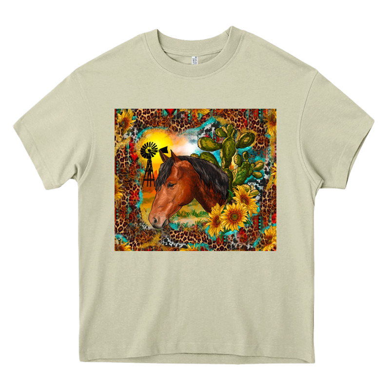Western Horse And Sunflower Heavy Core Tee by RanaPortraitStore | Teevron