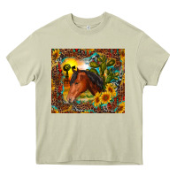 Mossy western horse and sunflower Heavy Core Tee - RanaPortraitStore