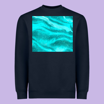 Turquoise Glitter Heavyweight Sweatshirt Designed By Jahusdesignshop