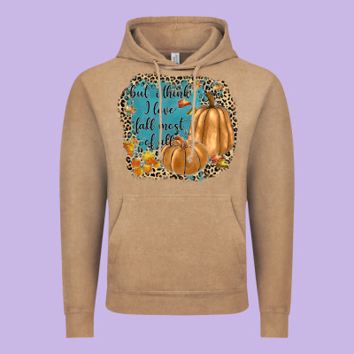 But I Think I Love Fall Most Of All Vintage Hoodie Designed By Jahusdesignshop