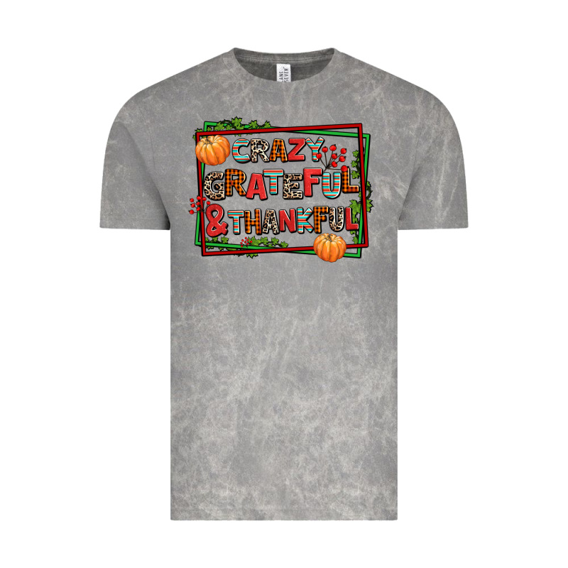 Crazy Grateful And Thankful Vintage Tee by AdoDesignShop | Teevron
