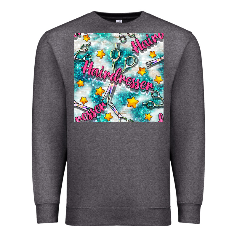 Hairdresser Scissor And Stars With Glitter Seamless Pattern Bbs Premium Sweatshirt by BundleAndBundleShop | Teevron