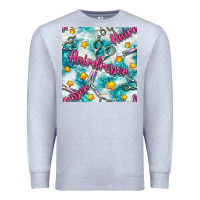 Heather Grey Hairdresser Scissor And Stars With Glitter Seamless Pattern Bbs Premium Sweatshirt - BundleAndBundleShop