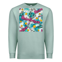 Seafoam Hairdresser Scissor And Stars With Glitter Seamless Pattern Bbs Premium Sweatshirt - BundleAndBundleShop