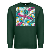 Sports Green Hairdresser Scissor And Stars With Glitter Seamless Pattern Bbs Premium Sweatshirt - BundleAndBundleShop