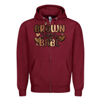 Burgundy brown sugar babe Zipper Hoodie - MaliasSmallBusiness